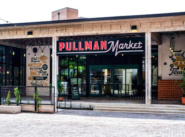 Exterior front entrance of Pullman Market