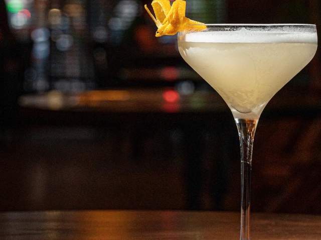 Cocktail with garnish