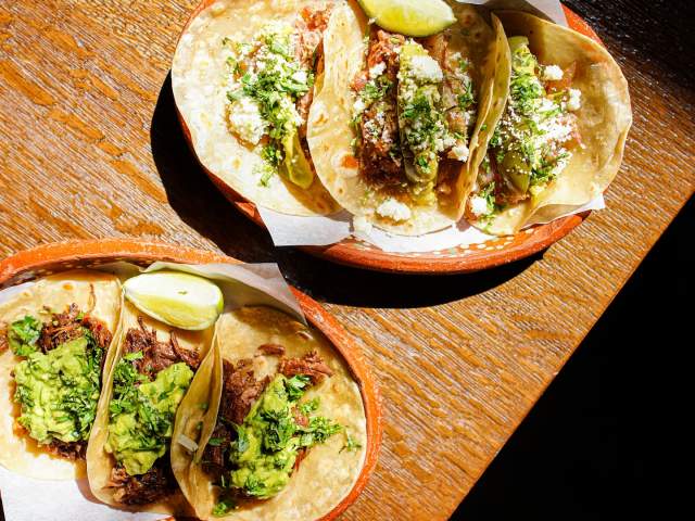 tacos at a mexican restaurant