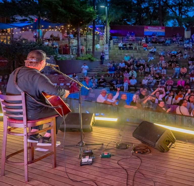 Live music performance at ampitheater