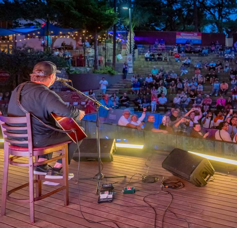 Live music performance at ampitheater
