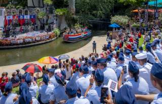 Spectators watching River Parade