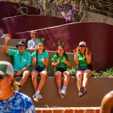 Volunteers posing for photo