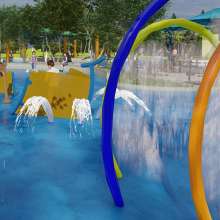 Rendering of splash pad area at SeaWorld San Antonio.