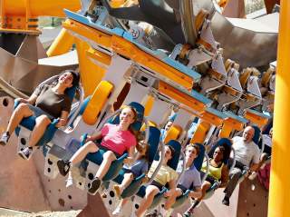 Barracuda Strike roller coaster at SeaWorld San Antonio.