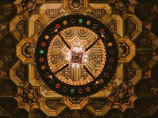 Rotunda on ceiling at Majestic Theatre.