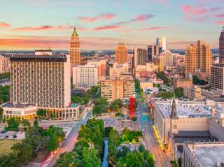 San Antonio Skyline at Sunset