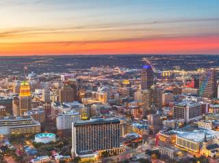 San Antonio skyline at dusk