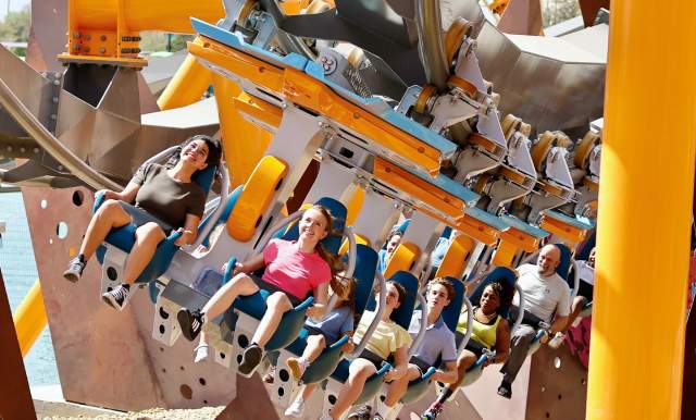 Barracuda Strike roller coaster at SeaWorld San Antonio.