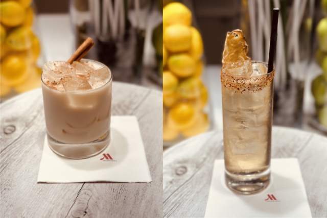 two halloween themed cocktails at Marriott Hotels