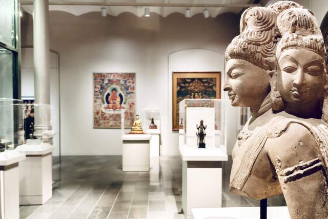 Art pieces at the San Antonio Museum of Art.