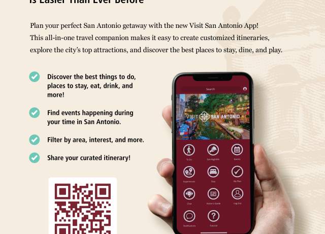 Flyer of hand holding an app.
