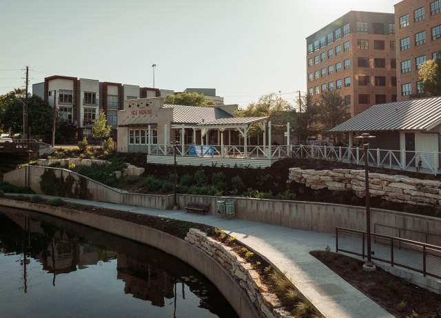 exterior of a bar on the san antonio river walk