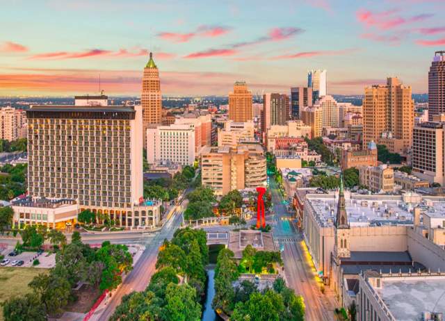 San Antonio Skyline at Sunset