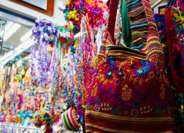 Flower crowns and handbags at Historic Market Square