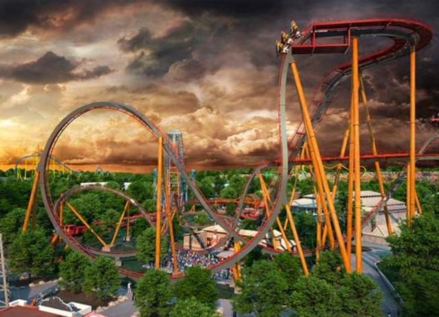 Six Flags Dr. Diabolical Roller Coaster