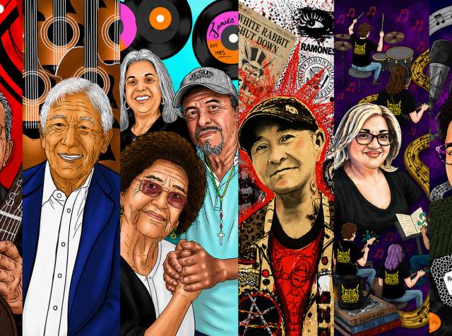 Hispanic Heroes Art Installation on the San Antonio River Walk