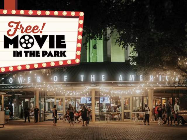 Movies in the Park Tower of the Americas Event Graphic
