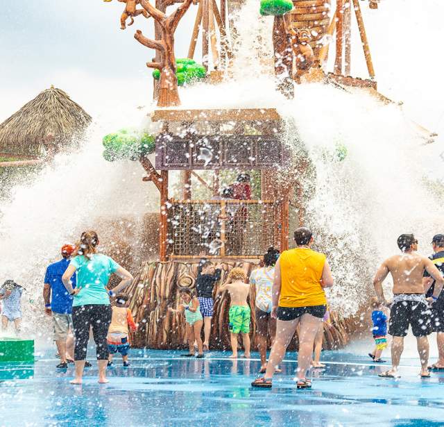 family and kids at inclusive waterpark