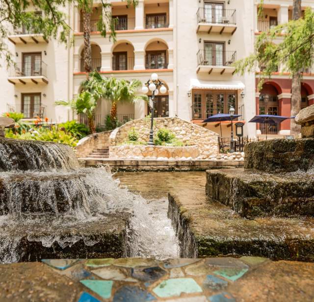 Mini waterfall near Omni La Mansion del Rio at River Walk.