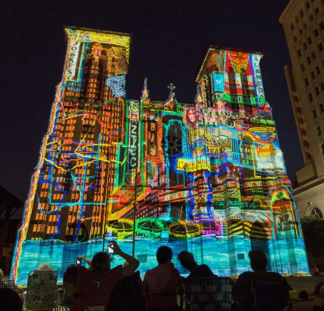 SAGA Light Show at San Fernando Cathedral