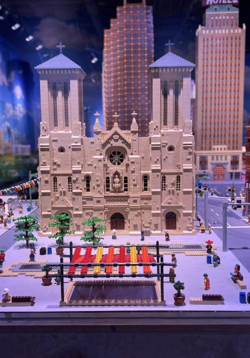 LEGO build of San Fernando Cathedral at LEGOLAND San Antonio.