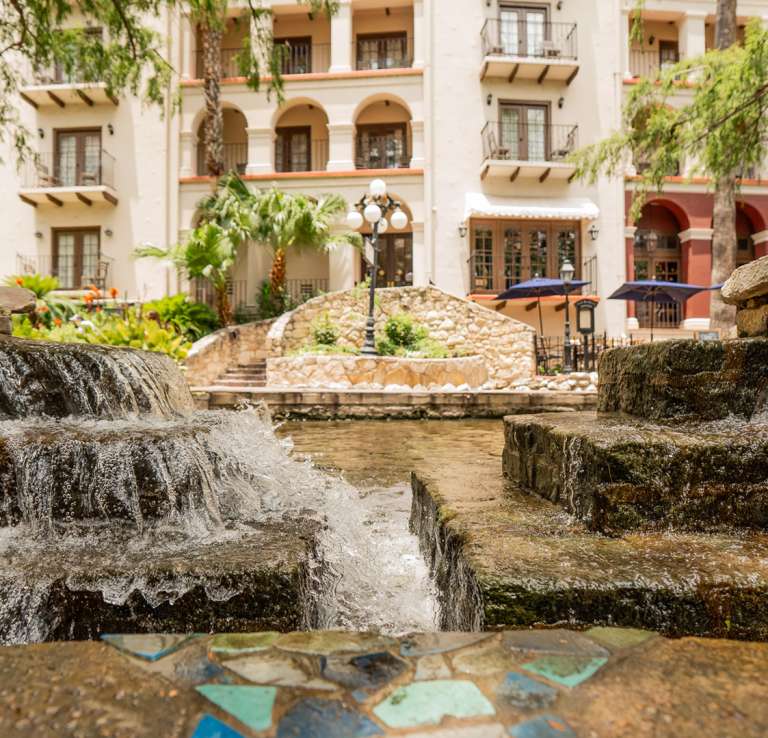 Mini waterfall near Omni La Mansion del Rio at River Walk.