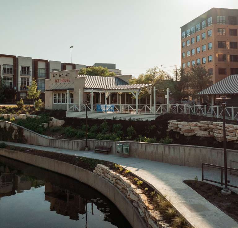exterior of a bar on the san antonio river walk