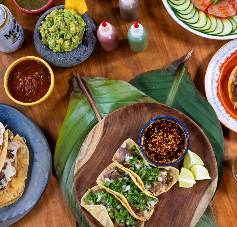 Mezquite food spread at Pullman Market