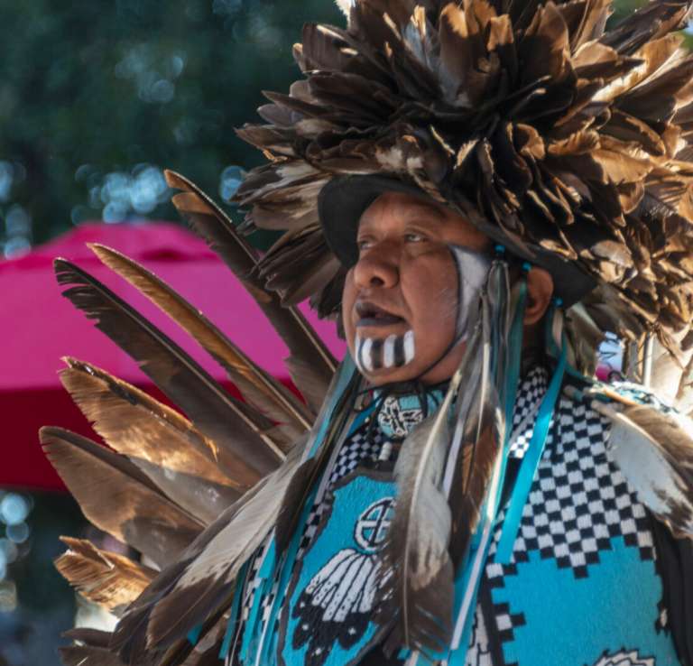 United San Pow Wow Performer in traditional attire