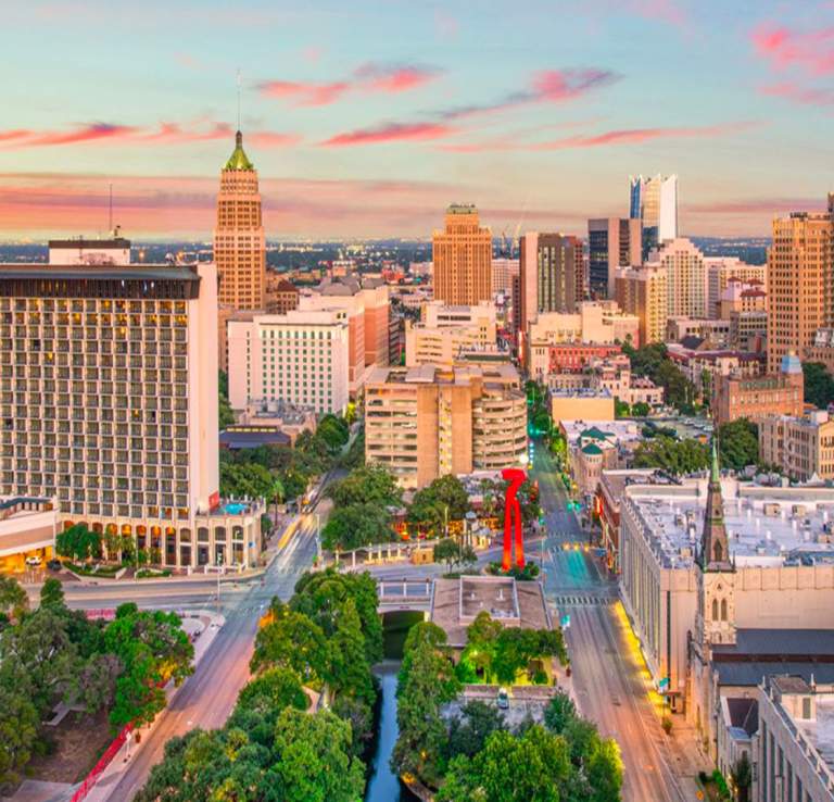 San Antonio Skyline at Sunset