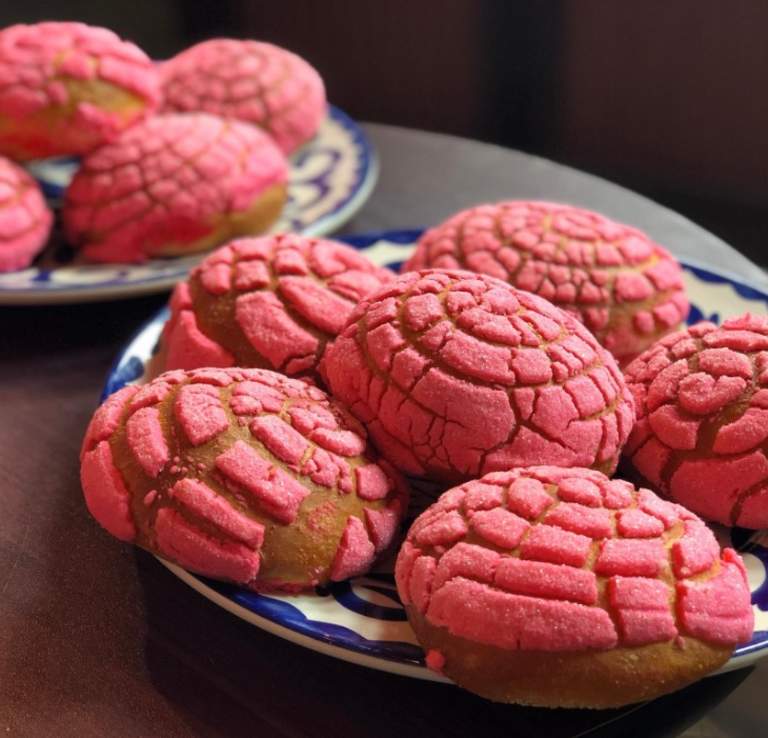 Pink Pan Dulce from Pico de Gallo Restaurant on display