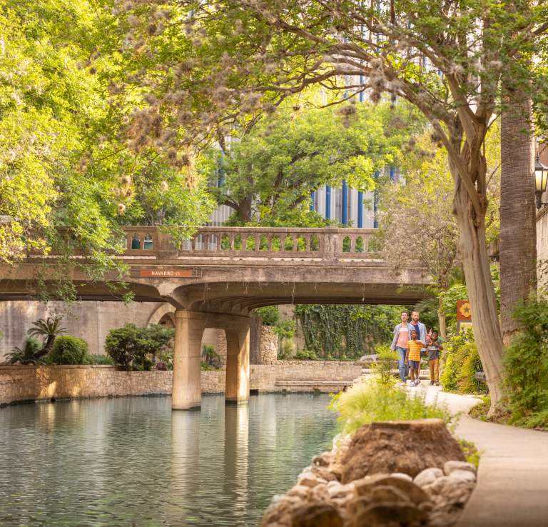 Calm river under bridge