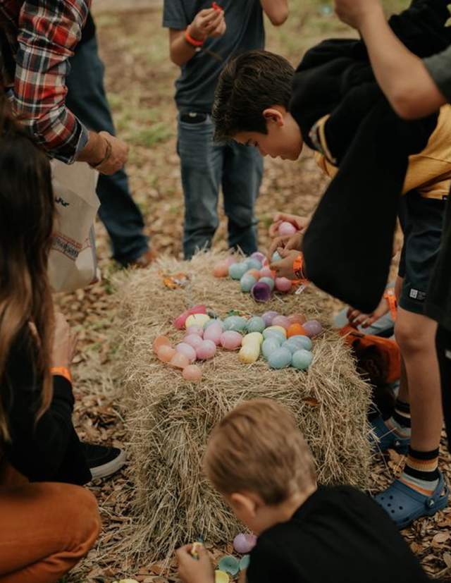 Kids at Easter Egg Hunt at Tower of the Americas in San Antonio.