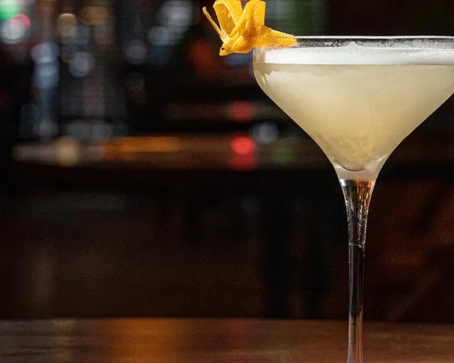 Cocktail with garnish