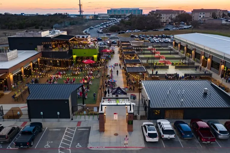 Overhead shot of Chicken N Pickle