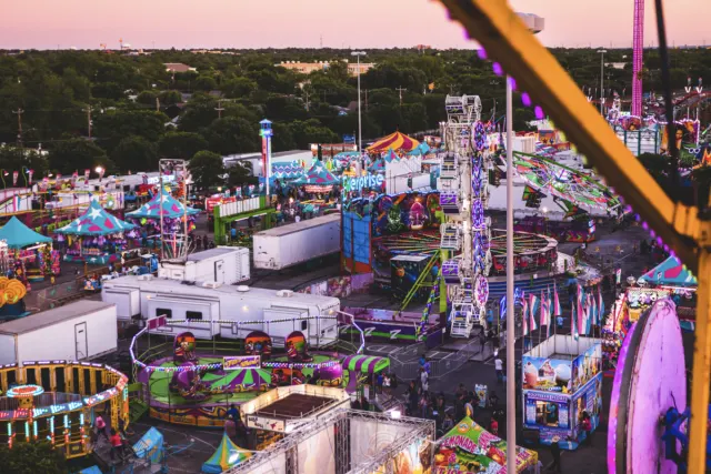 Overhead shot of the Fiesta Carnival