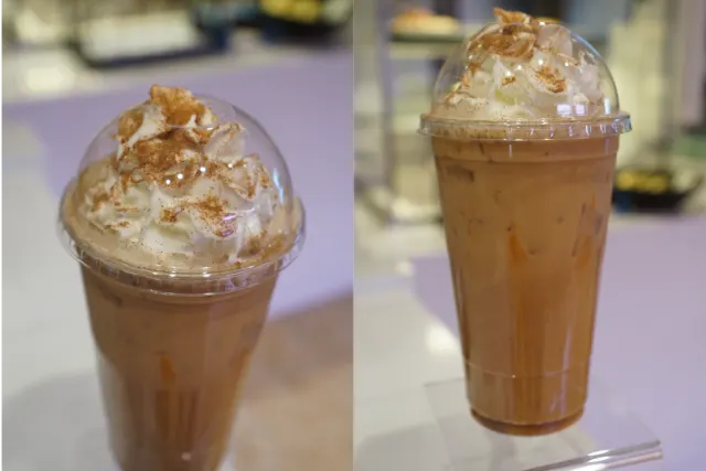pumpkin spice latte iced two angles