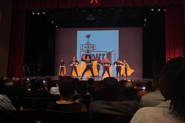 Dancers on stage at San Antonio Black International Film Festival