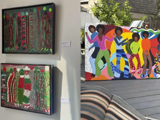 Every Kind of People (left) and Funk (right) art pieces by Dlani Middleton