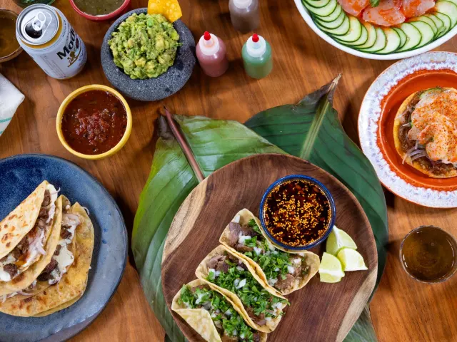 Mezquite food spread at Pullman Market