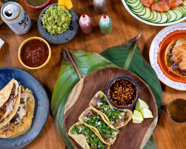 Mezquite food spread at Pullman Market