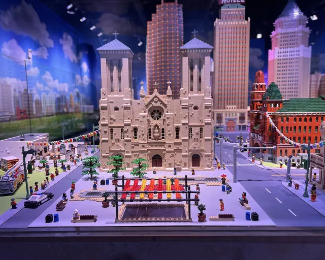 LEGO build of San Fernando Cathedral at LEGOLAND San Antonio.