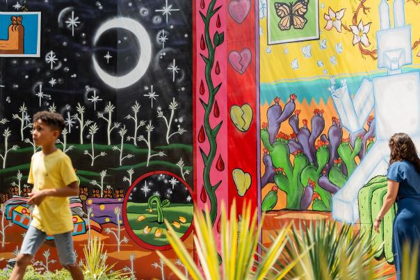 family at the San Antonio Botanical Garden