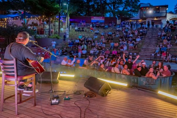 Live music performance at ampitheater