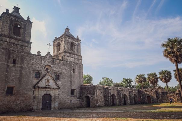 front of san antonio mission concepcion