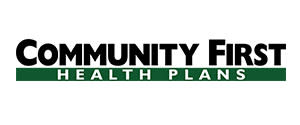 Community First Health Plans logo.