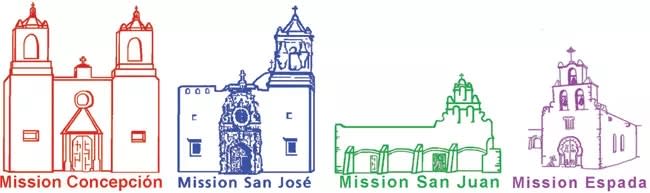 stamps of san antonio missions
