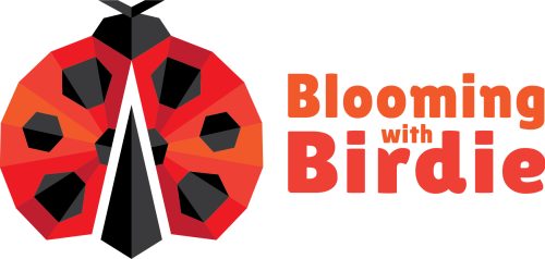 Blooming with Birdie horizontal logo