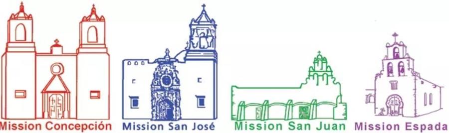 stamps of san antonio missions